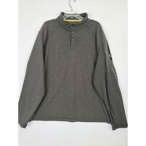 Magellan 3XL mens long sleeve pullover hidden zip pocket button loose Fit